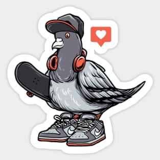 Hipster Pigeon Sticker